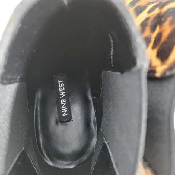 Leopard Animal Print Leather Chelsea Ankle Boots Booties Women | Size 6 - Picture 14 of 16